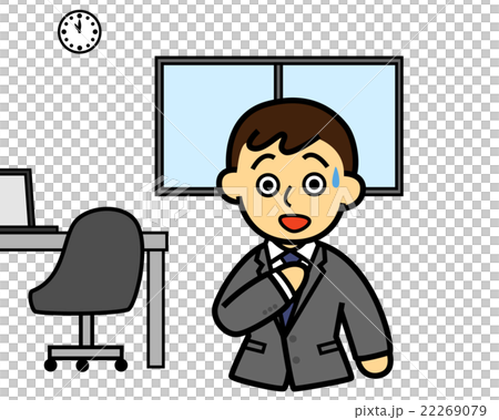 苦笑いするサラリーマン 22269079