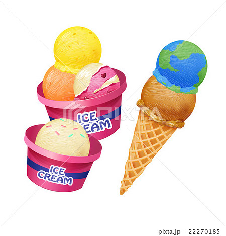 アイスクリームのイラスト素材