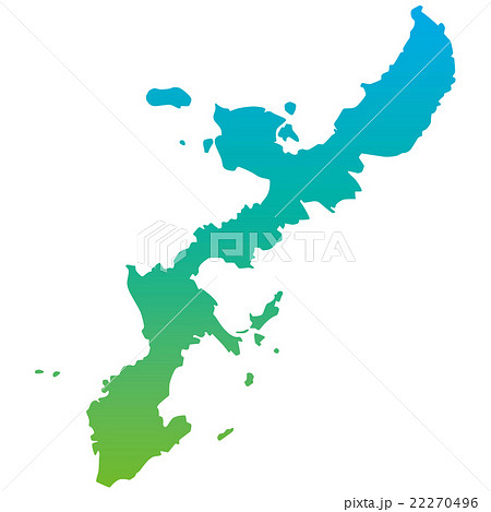 沖縄県 地図のイラスト素材