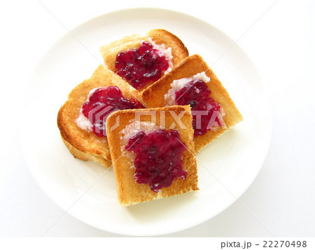 トーストにココナッツオイルとジャム 22270498