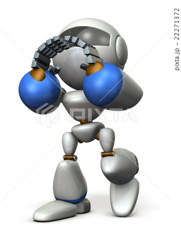 声援をおくるキュートなロボット 22271372