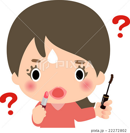 化粧がうまくいかない若い女性 化粧がうまくいかない若い女性 22272802