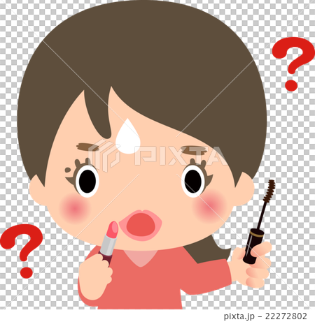 化粧がうまくいかない若い女性 化粧がうまくいかない若い女性 22272802