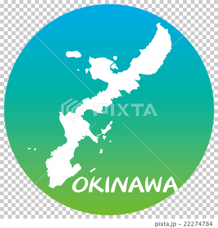 沖縄県 地図 アイコンのイラスト素材