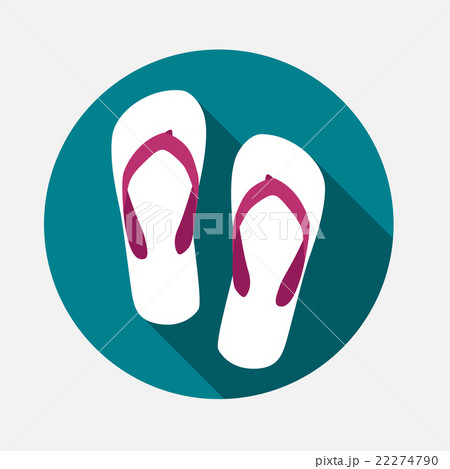 Beach Flip Flop Icon Vector Illustration 22274790