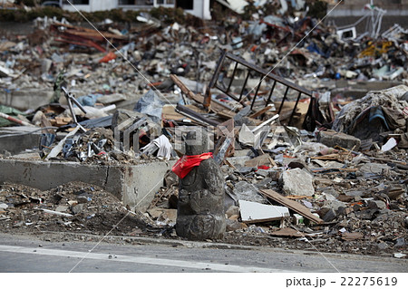 東日本大震災 津波被害 の写真素材