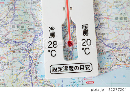 地図と温度計 地図と温度計 22277204