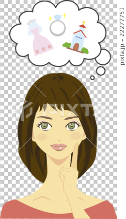 A woman thinking of marriage 22277751