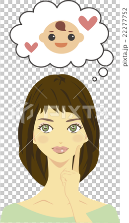 A woman thinking of a baby A woman thinking of a baby 22277752