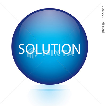 Solution blue circular button Solution blue circular button 22278448