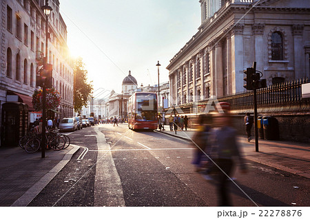 sunset near Trafalgar square, London, UK sunset near Trafalgar square, London, UK 22278876