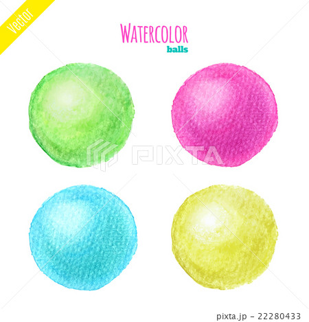 Watercolor balls 22280433