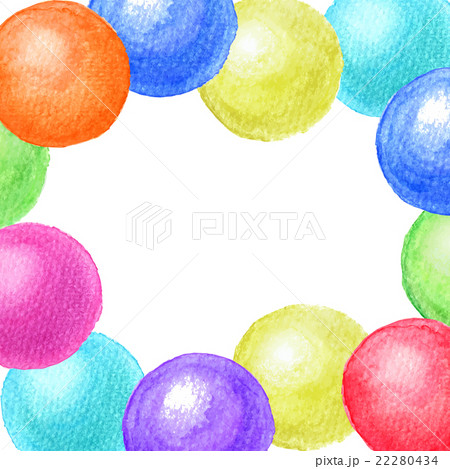 Frame of watercolor balls Frame of watercolor balls 22280434