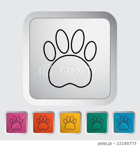 Paw vector flat icon 22280773