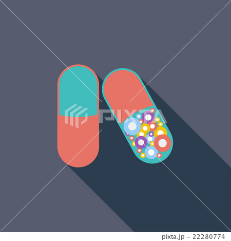 Pills flat icon Pills flat icon 22280774