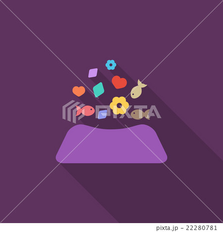 Animal Bowl Flat Icon 22280781
