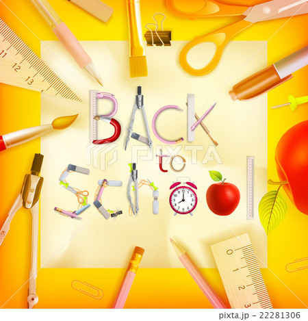 School season invitation template. EPS 10 22281306