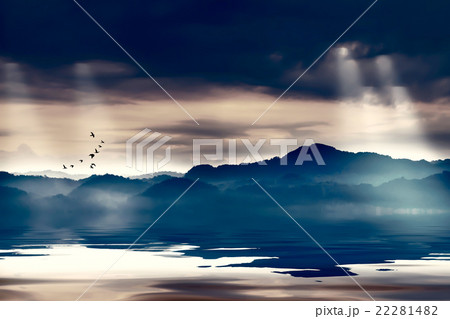 soft focus Dark clouds on sky in the morning 22281482