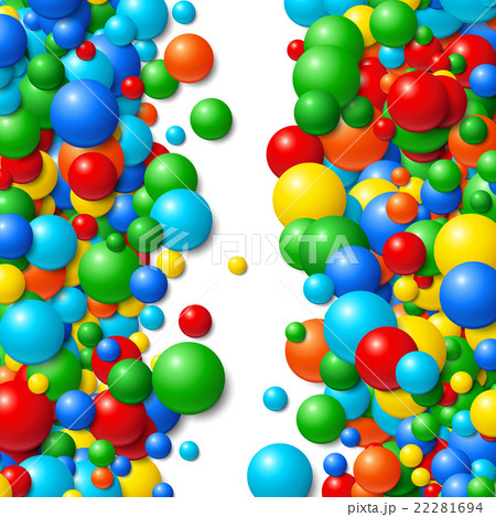 Background frame with scattered messy rubber balls 22281694