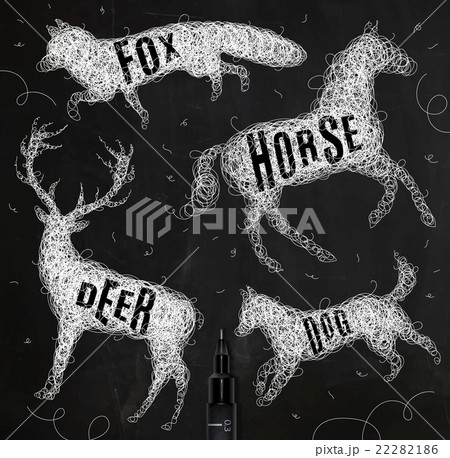 Tangled line deer 22282186