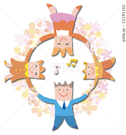 家族と花輪 22283102