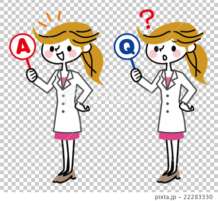 White Coat Women Q & A - Stock Illustration [22283330] - PIXTA