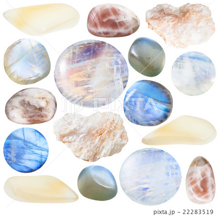 set of various moonstone (adularia) gemstones 22283519