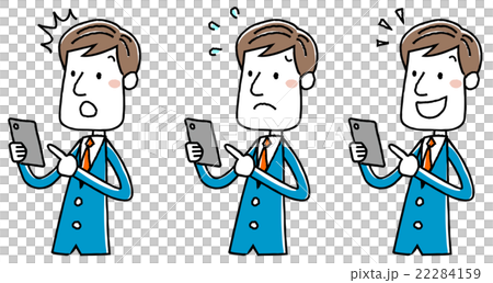 Illustration material: Businessman smartphone operation 22284159