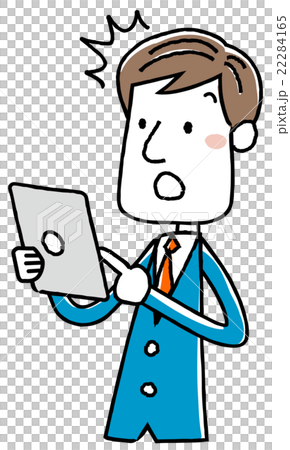 Illustration Material: Businessman Tablet Operation Awesome Noticing Illustration Material: Businessman Tablet Operation Awesome Noticing 22284165
