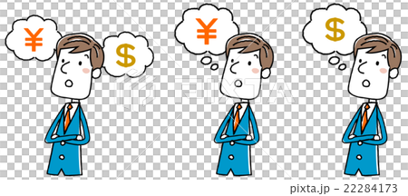 插圖素材:商人認為錢美元 插圖素材:商人認為錢美元 22284173