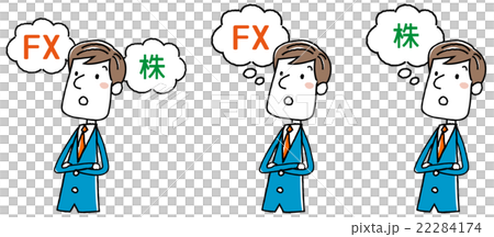 插圖素材:商人外匯股票思維 插圖素材:商人外匯股票思維 22284174