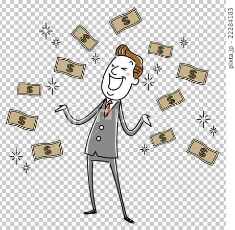 イラスト素材:ビジネスマン 中年 お金持ち 大金 儲ける イラスト素材:ビジネスマン 中年 お金持ち 大金 儲ける 22284183