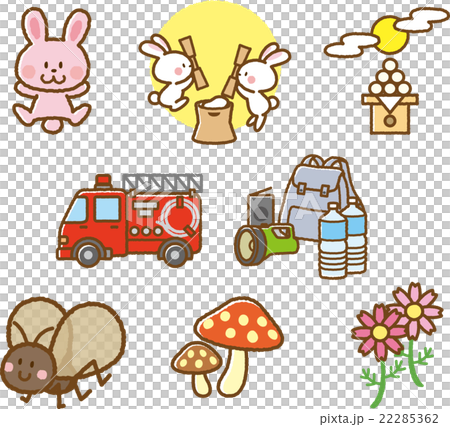 秋の素材セット（9月） 22285362