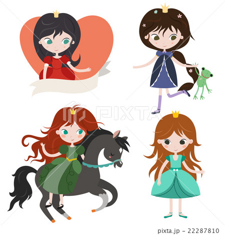 Princess collection, isolated on white background. Princess collection, isolated on white background. 22287810