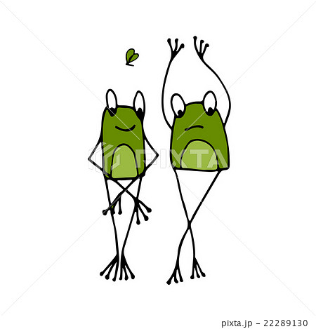 Funny frog, sketch for your design 22289130