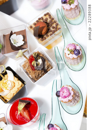 mini canapes in plastic cups decorated with edible mini canapes in plastic cups decorated with edible 22289388
