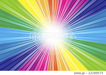 背景素材壁紙 虹色 レインボーカラー 七色 カラフル 放射線 パーティー