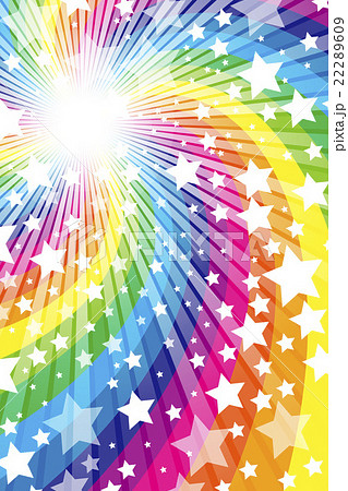 背景素材壁紙 星 星の模様 スターダスト 星屑 星空 キラキラ 光 輝き かわいい 虹色 レインボーのイラスト素材