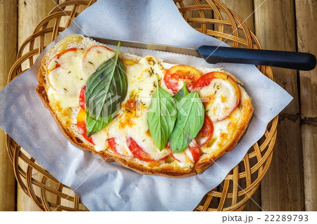 Bruschetta with tomatoes 22289793