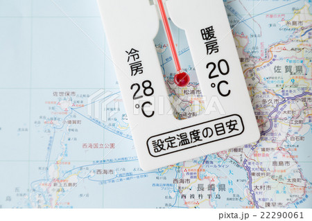 地図と温度計 地図と温度計 22290061