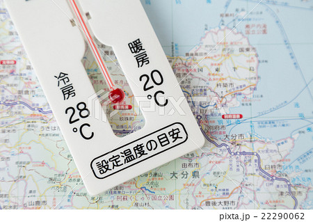 地図と温度計 地図と温度計 22290062