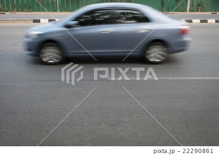 car fast motion blurred driving on road car fast motion blurred driving on road 22290861