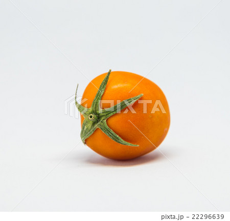 Fresh orange tomato with white background Fresh orange tomato with white background 22296639