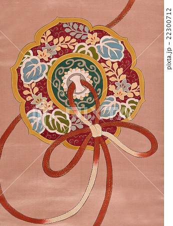 日本の紋様　絹織物　染め物　古布　　帯地　 22300712