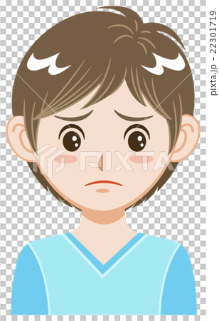 男の子・表情・困る 22301719