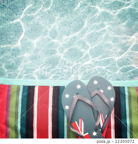 sandals  on towel 22305072