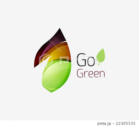 Minimalistic modern abstract leaf design, nature 22305535