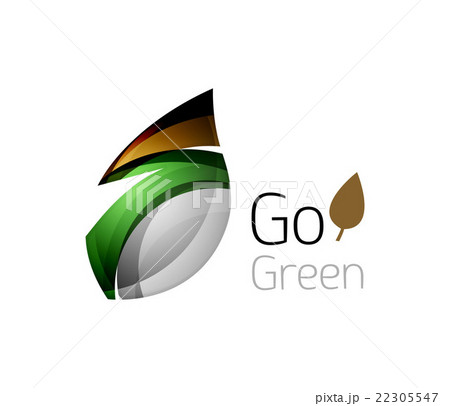 Go green logo. Green nature concept 22305547