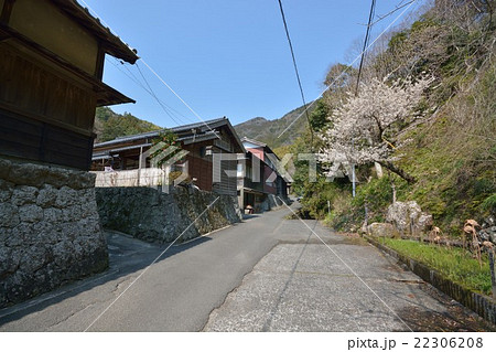 焼津市花沢の町並 重要伝統的建造物群保存地区の写真素材