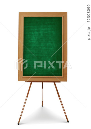 green chalk board with tripod isolate green chalk board with tripod isolate 22308090